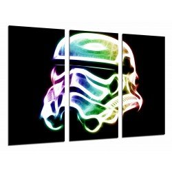 Cuadro Moderno Fotografico base madera, Star Wars, Casco Ejercito Darth Vader