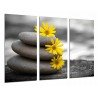 MULTI Wood Printings, Picture Wall Hanging, Landscape Zen, relaxation, Stones and Flowers