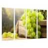 MULTI Wood Printings, Picture Wall Hanging, Grapes, Wine White, La Rioja, Bodegas