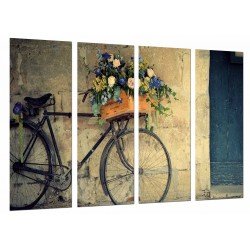 MULTI Wood Printings, Picture Wall Hanging, Bike Vintage, Bike of Walk