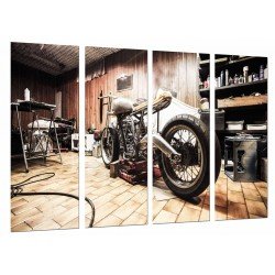 MULTI Wood Printings, Picture Wall Hanging, Motobike Vintage, Harley Davidson