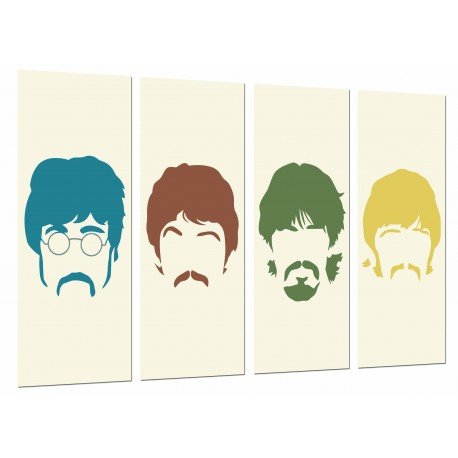 MULTI Wood Printings, Picture Wall Hanging, The Beatles, John Lennon, Paul Mccartney, Famoso, Musica