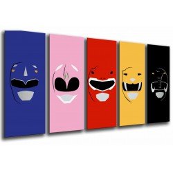 Cuadro Moderno Fotografico base madera, Personajes los Power Rangers