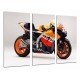 MULTI Wood Printings, Picture Wall Hanging, Motobike Honda, Dani Pedrosa, Orange