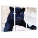 MULTI Wood Printings, Picture Wall Hanging, Panter in the Stone, Animal, Feline