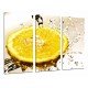 MULTI Wood Printings, Picture Wall Hanging, Lemon With Water, Yellow, Fruit Acid