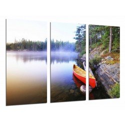 MULTI Wood Printings, Picture Wall Hanging, Ship, Lake, Landscape, Nature