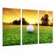 MULTI Wood Printings, Picture Wall Hanging, Golf, Ball, Grass, Sport
