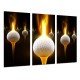 MULTI Wood Printings, Picture Wall Hanging, Golf, Ball With Fire, Sport