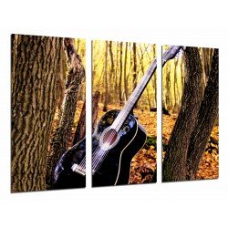 MULTI Wood Printings, Picture Wall Hanging, Guitar in the Nature, Music, Arboles