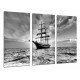 Cuadro Moderno Fotografico base madera, Velero en el Mar,  Barco