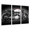 Cuadro Moderno Fotografico base madera, Moto Yamaha, Carretera, Color