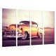 MULTI Wood Printings, Picture Wall Hanging, Car Vintage Chevrolet Orange, Classic