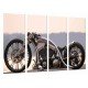 MULTI Wood Printings, Picture Wall Hanging, Motobike Custom Silver, Road