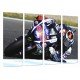 MULTI Wood Printings, Picture Wall Hanging, Biker in Motobike Yamaha Movistar Azul