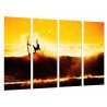 Cuadro Moderno Fotografico base madera, Surfista  Atardecer en el Mar, Deporte, Ola