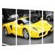 MULTI Wood Printings, Picture Wall Hanging, Car Ferrari Yellow