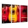 Cuadro Moderno Fotografico base madera, Guitarras Espanolas de Colores Anaranjados, Flamenco