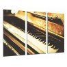 Cuadro Moderno Fotografico base madera, Piano Vintage Madera, Retro