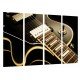 Cuadro Moderno Fotografico base madera, Cuerdas de Guitarra, Decoracion Musica