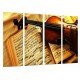 MULTI Wood Printings, Picture Wall Hanging, Violin on Music sheet Musical