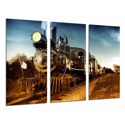 MULTI Wood Printings, Picture Wall Hanging, Locomotive Vintage,Tren old, railway