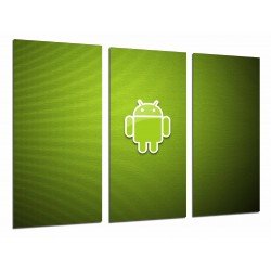 MULTI Wood Printings, Picture Wall Hanging, Logo Android Green