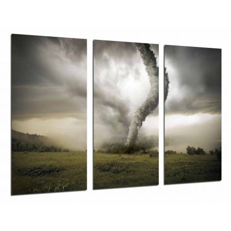 MULTI Wood Printings, Picture Wall Hanging, Landscape Nature of Storm, Twister