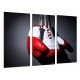 MULTI Wood Printings, Picture Wall Hanging, Sport Boxeo, Glove White and Red, Motivation