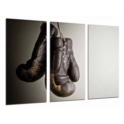 MULTI Wood Printings, Picture Wall Hanging, Sport Boxeo, Glove Marron, Grey, Motivation