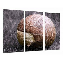 MULTI Wood Printings, Picture Wall Hanging, Landscape of Ball Football Vintaje, Ball, Sport