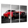 MULTI Wood Printings, Picture Wall Hanging, Car Sport Red Races Vintage