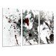 MULTI Wood Printings, Picture Wall Hanging, Animal Wolf Wild Abstract, Background White,