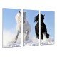 MULTI Wood Printings, Picture Wall Hanging, Animal Horse Black and White Galloping in  Nieve