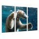 MULTI Wood Printings, Picture Wall Hanging, Animal Wild Bear Polar Swimming, Diving, Hunting