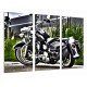 MULTI Wood Printings, Picture Wall Hanging, Motobike Harley Davdison Black, Road, Race