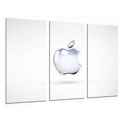 MULTI Wood Printings, Picture Wall Hanging, Logo Apple in Background White, Apple, Technology