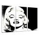 MULTI Wood Printings, Picture Wall Hanging, Woman Sexy Famosa, Marilyn Monroe, White and Negro