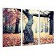 MULTI Wood Printings, Picture Wall Hanging, Landscape of Autumn, Tree Sheetrasca in the Bosque