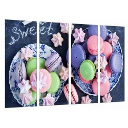 MULTI Wood Printings, Picture Wall Hanging, Cake Shop, Coffee Shop, Biscuits of Colors Macarons