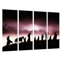 MULTI Wood Printings, Picture Wall Hanging, Lord of The Rings, Characters, Silhouette