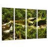 MULTI Wood Printings, Picture Wall Hanging, Landscape Nature River and Forest Green