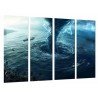 Cuadro Moderno Fotografico base madera, Paisaje Tormenta, Tornado en el Mar, Tempestad