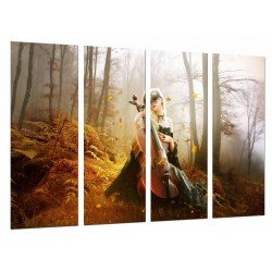 MULTI Wood Printings, Picture Wall Hanging, Decoration Musical Romantic, Violin, Gotica