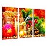 Cuadro Moderno Fotografico base madera, Adornos Navidad y Regalos, Arbol Navideno Rojo
