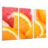 Cuadro Moderno Fotografico base madera, Frutas Naranja y Pomelo