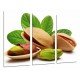 Cuadro Moderno Fotografico base madera, Comestibles, Cocina, Frutos Secos, Cascara Pistacho Hoja