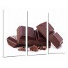 Cuadro Moderno Fotografico base madera, Comestibles, Cocina, Dulce Postre Chocolate, Blanco