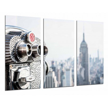 Cuadro Moderno Fotografico base madera, Paisaje ciudad Rascacielos Nueva York, Mirador