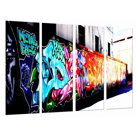 Cuadro Moderno Fotografico base madera, Original Moderno Urbano, Pared Grafiti, Pintura